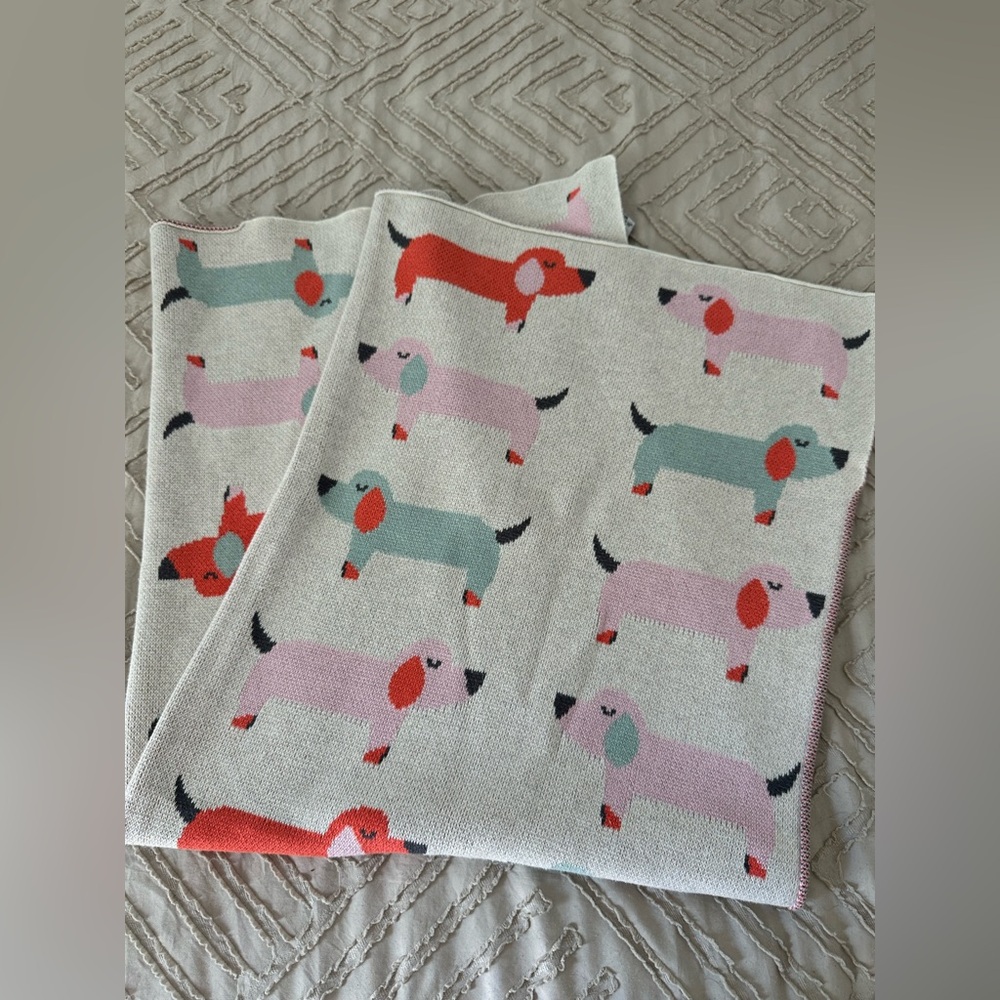 Colorful indaba Dachshund Patterned Blanket